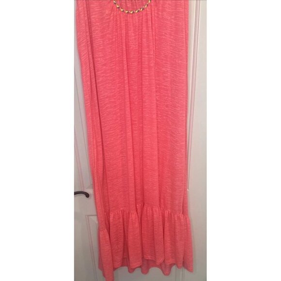 PITUSA Women's Hot Pink Braided Low Back Sleeveless Maxi Dress Sz Standard Beach - Picture 7 of 10